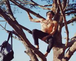 The actor loves climbing trees and enjoys yoga to calm his mind.